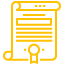 A yellow book icon on a white background representing Certified PDR Training.